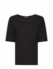 Linen Blend T-shirt Esprit Casual Black
