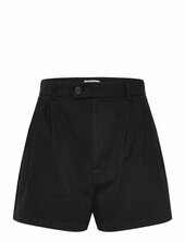 High Waist Pleated Cotton Shor Filippa K Black