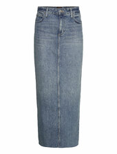 Back Slit Maxi Skirt Lee Jeans Blue