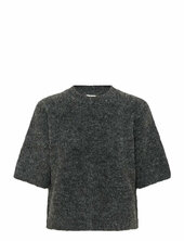 Kaemilie Cropped Knit Pullover Kaffe Grey