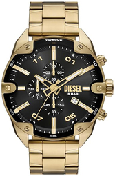 Diesel Herreur Dz4678 Spiked Sort/gul Guldtonet Stål Ø49 Mm
