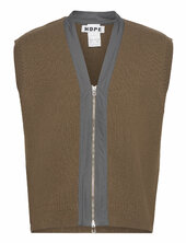 Merino Wool Sweater Vest Hope Khaki