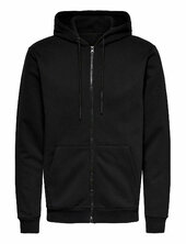 Onsceres Zip Thr. Hoodie Sweat Noos Only & Sons Black