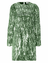 Slfari-colyn Ls Short Sequins Dress B Selected Green