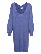 Yasemmy Ls Midi Knit Dress - Pb Yas Blue