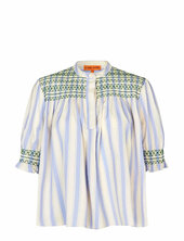 2367 Smocked Cotton, Smocked Gather Stine Goya Blue