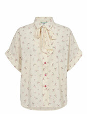 Nululiana Ss Bow Shirt Nümph Beige