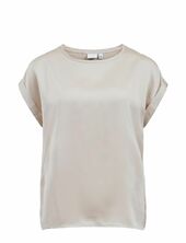 Viellette S/s Satin Top - Noos Vila Cream