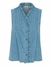 Curenny Sleeveless Shirt Culture Blue