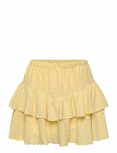 Broderie Anglaise Frill Skirt Bubbleroom Yellow