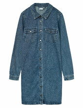 Vmjennie Ls Short Denim Dress Ga Noos Vero Moda Blue