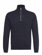 100% Recycle Knit Half Zip Lindbergh Blue