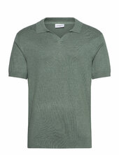 Ecovero S/s V-neck Polo Lindbergh Green