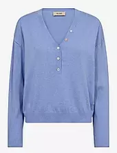 Mmchani Placket Knit Mos Mosh Blue