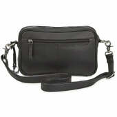 Style Olivia I Sort Med Masser Af Rum Og Lommer. Suveræn Unisex Skulder, - Og Crossbodytaske I Flot Læder, Klassisk Læderrem