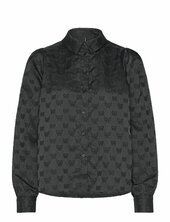 Vmviga Jacquard Ls Shirt Wvn Ga Vero Moda Black