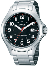Lorus Herreur Rxh01ix5 Sort/stål Ø42 Mm
