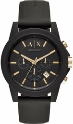 Armani Exchange Herreur Ax7105 Outerbanks Sort/gummi Ø45 Mm