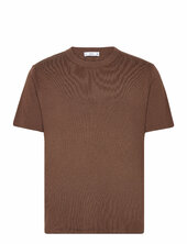 Knit Cotton T-shirt Mango Brown