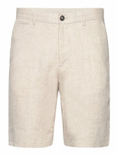 Slim-fit 100% Linen Bermuda Shorts Mango Beige