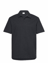 Regular-fit Ribbed Cotton Polo Shirt Mango Navy