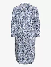 Viscose Midi Dress With All-over Print Esprit Casual Blue