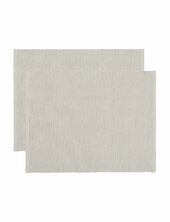 Uni Place Mat Rib 2-pack Linum Grey