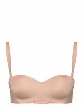Smooth Padded Underwired Strapless Push-up Bra Hunkemöller Beige