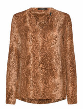 V-neck Viscose Top Scotch & Soda Brown