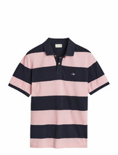 Block Stripe Polo Gant Pink