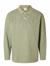 Slhrelaxwayne Ls Polo Sweat Selected Khaki