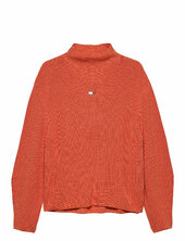 Tjw Mockneck Badge Sweater Tommy Jeans Orange