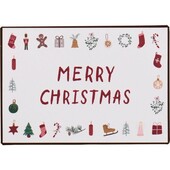 Metalskilt "merry Christmas" M/ Juelikoner - Ib Laursen