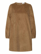 Slfjenny Ls O-neck Corduroy Dress D2 Selected Brown