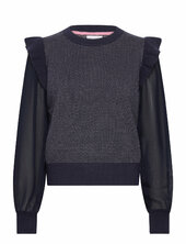 Numagnolia W/o Emb Pullover Nümph Black
