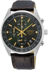 Seiko Herreur Ssb385p1 Grøn/læder Ø41.5 Mm
