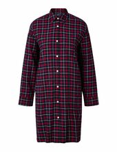 Luna Organic Cotton Checked Flannel Nightshirt Lexington Home Red