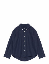 Cotton Linen Bd Ls Shirt Gant Navy