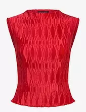 Moira Pleated S/less Top French Connection Red