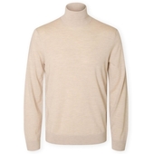 Pullovere Selected Noos Tray Roll Neck Knit - Oatmeal