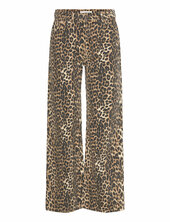 High-waisted Straight-fit Jeans With Leopard Print Mango Brown