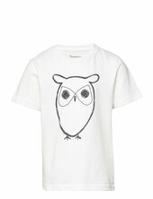 Regular Big Owl T-shirt - Gots/vega Knowledge Cotton Apparel White