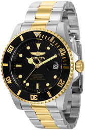 Invicta Herreur 36973 Pro Diver Sort/gul Guldtonet Stål Ø44 Mm