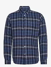 Relaxed Checked Shirt - Gots/vegan Knowledge Cotton Apparel Navy