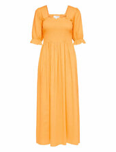 Slfjuana-ulrikke 2/4 Smock Ankle Dress B Selected Orange