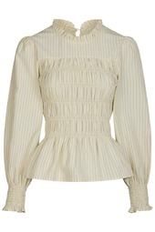 Neo Noir - Bluse - Possa Crepe Stripe Blouse - Light Yellow