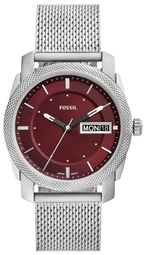 Fossil Herreur Fs6014 Machine Rød/stål Ø42 Mm