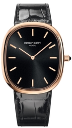 Patek Philippe Herreur 5738r/001 Golden Ellipse Sort/læder