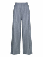 Wide Pleated Striped Trousers Filippa K Blue