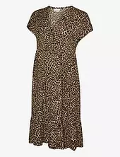 Mlnaia Pilar Tess Ss Jrs Abk Dress 2f Mamalicious Beige